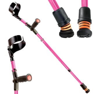 Béquilles double réglable Flexyfoot Soft Grip Rose - Unité