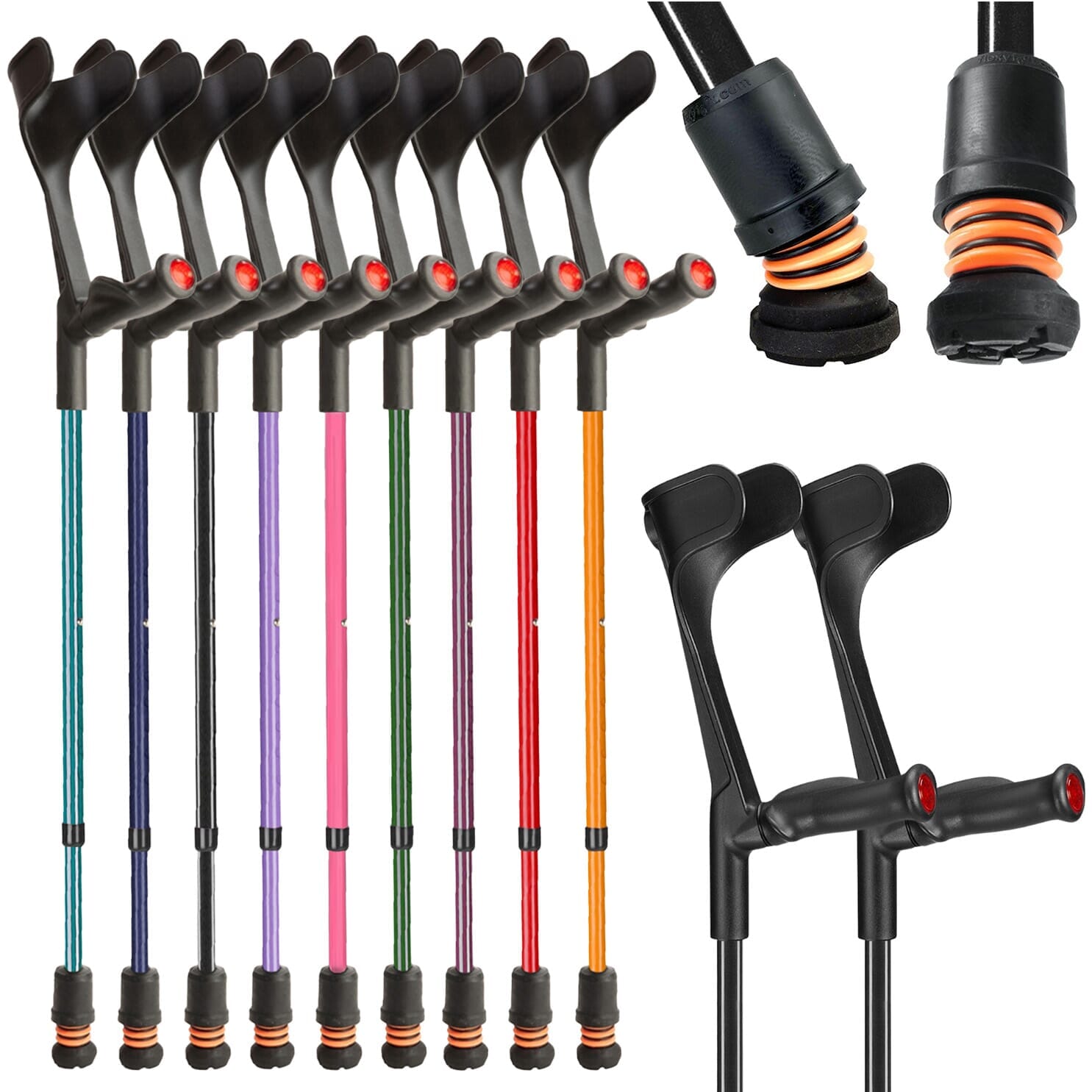 Béquilles Flexyfoot à coudière ouverte Comfort Grip