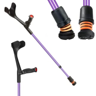 Béquilles Flexyfoot à coudière ouverte Comfort Grip Lilas - Droite