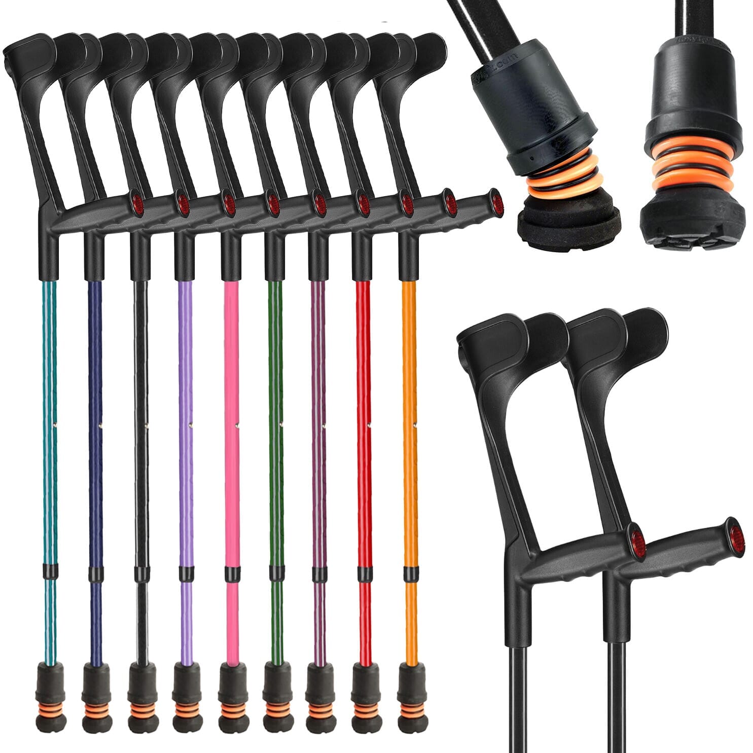 Béquilles Flexyfoot à coudière ouverte Soft Grip