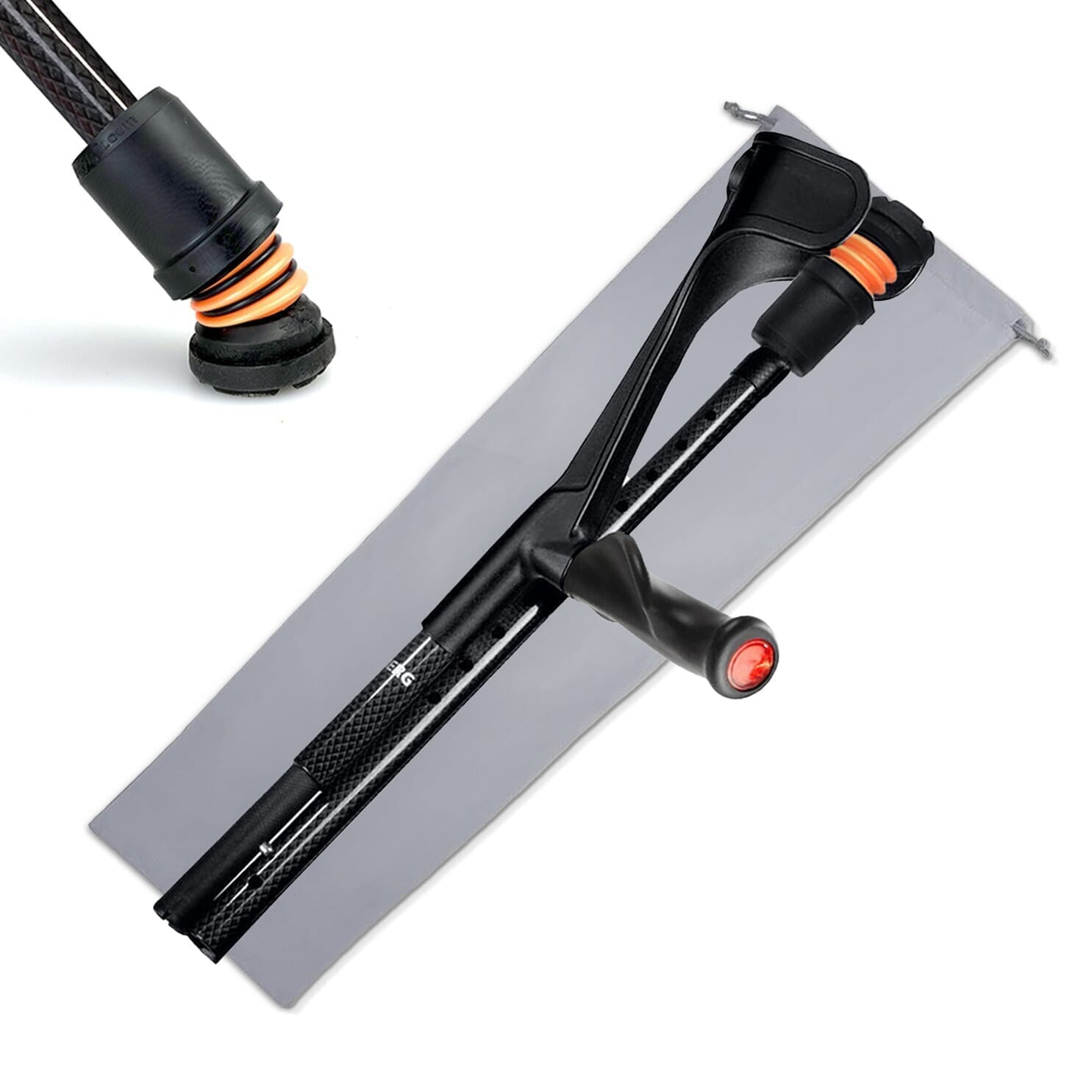 Béquilles pliables Flexyfoot en fibre de carbone à prise confortable