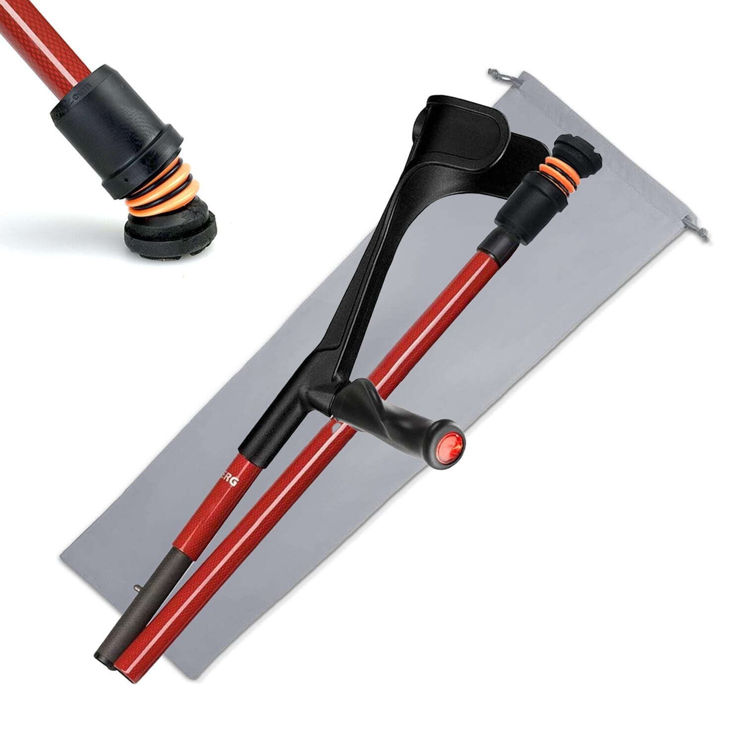 Béquilles pliables Flexyfoot en fibre de carbone à prise confortable