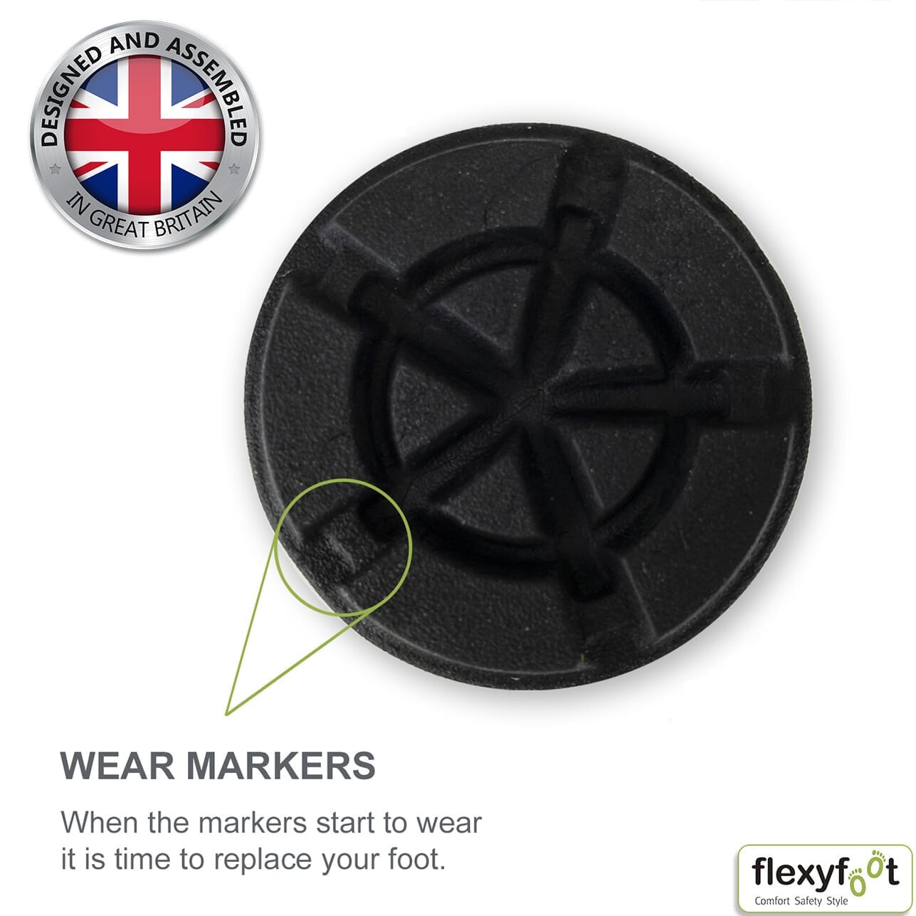 Béquilles pliantes Flexyfoot en fibre de carbone