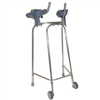 Cadre de marche 2 roues avec supports d'avant-bras Grand modèle