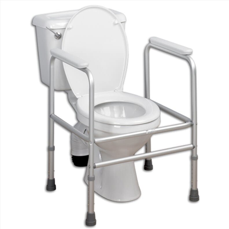 Cadre de toilette ajustable en aluminium