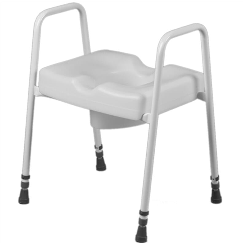 Cadre de toilette indépendant avec assise surélevée