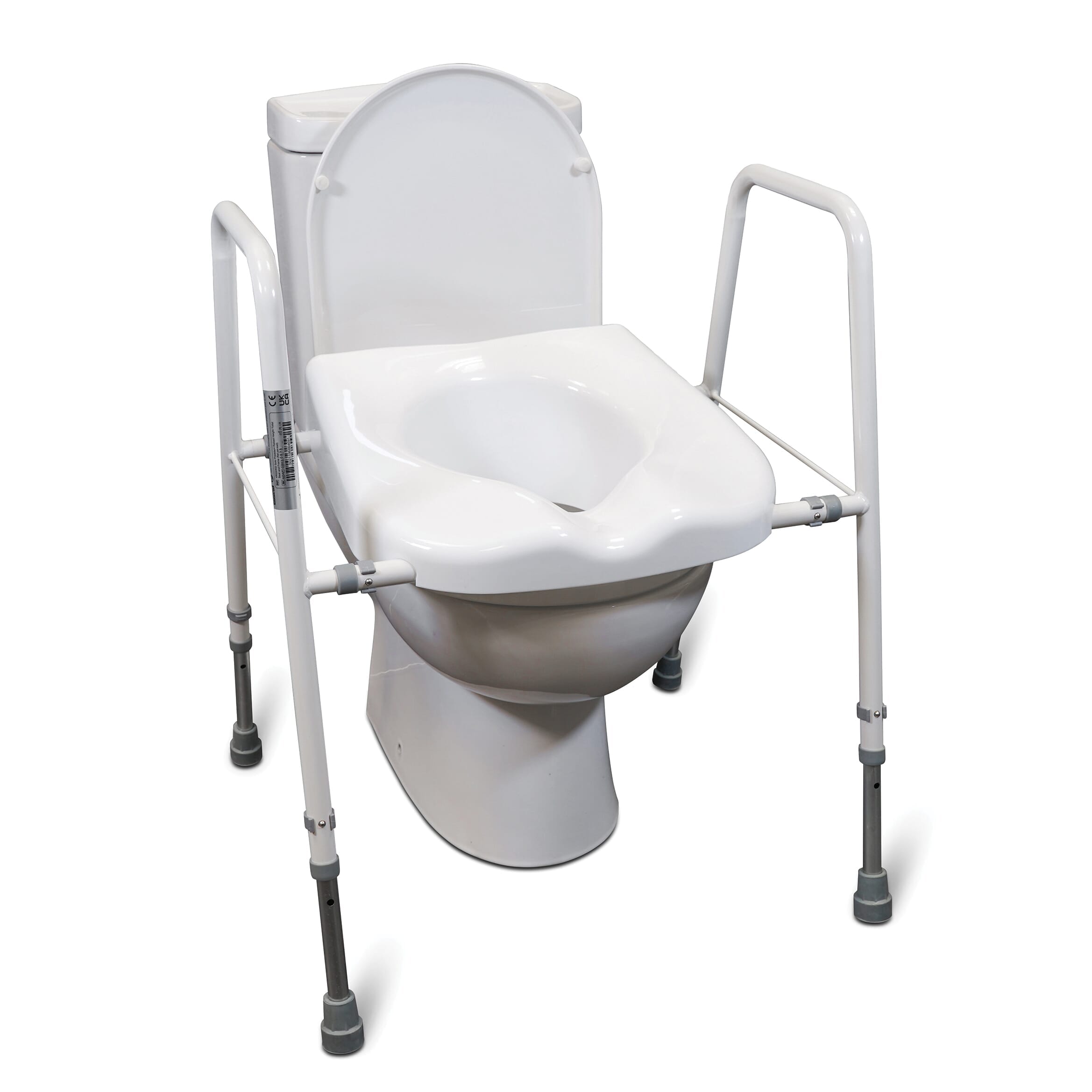Cadre et rehausseur de toilettes Solo réglable en largeur