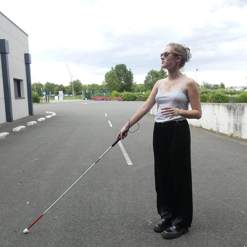 Canne blanche pour malvoyant