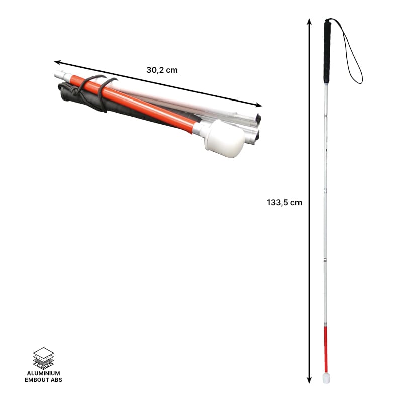 Canne blanche pour malvoyant