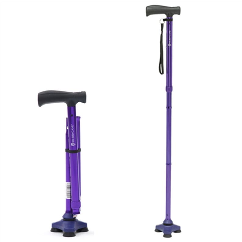 Canne de marche autoportante HurryCane - Violette