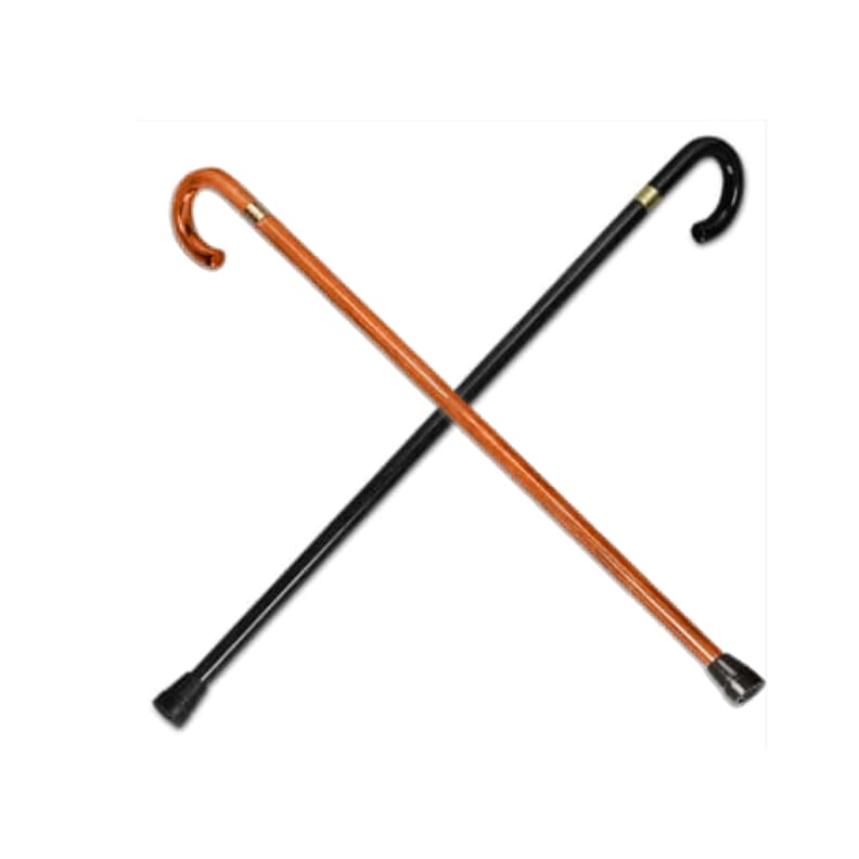 Canne de marche avec poignée en crochet