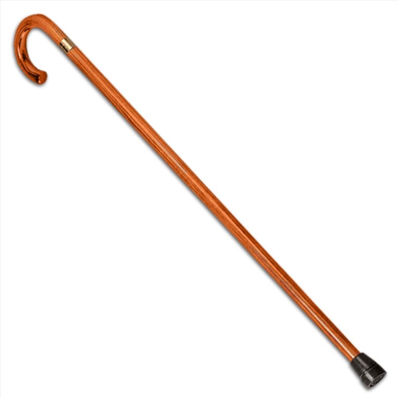 Canne de marche avec poignée en crochet
