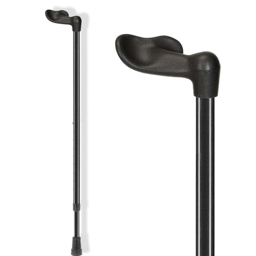 Canne de marche confort Ossenberg à poignée Fischer - Noir