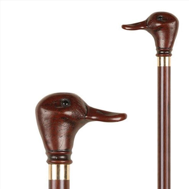 Canne de marche en bois - pommeau canard