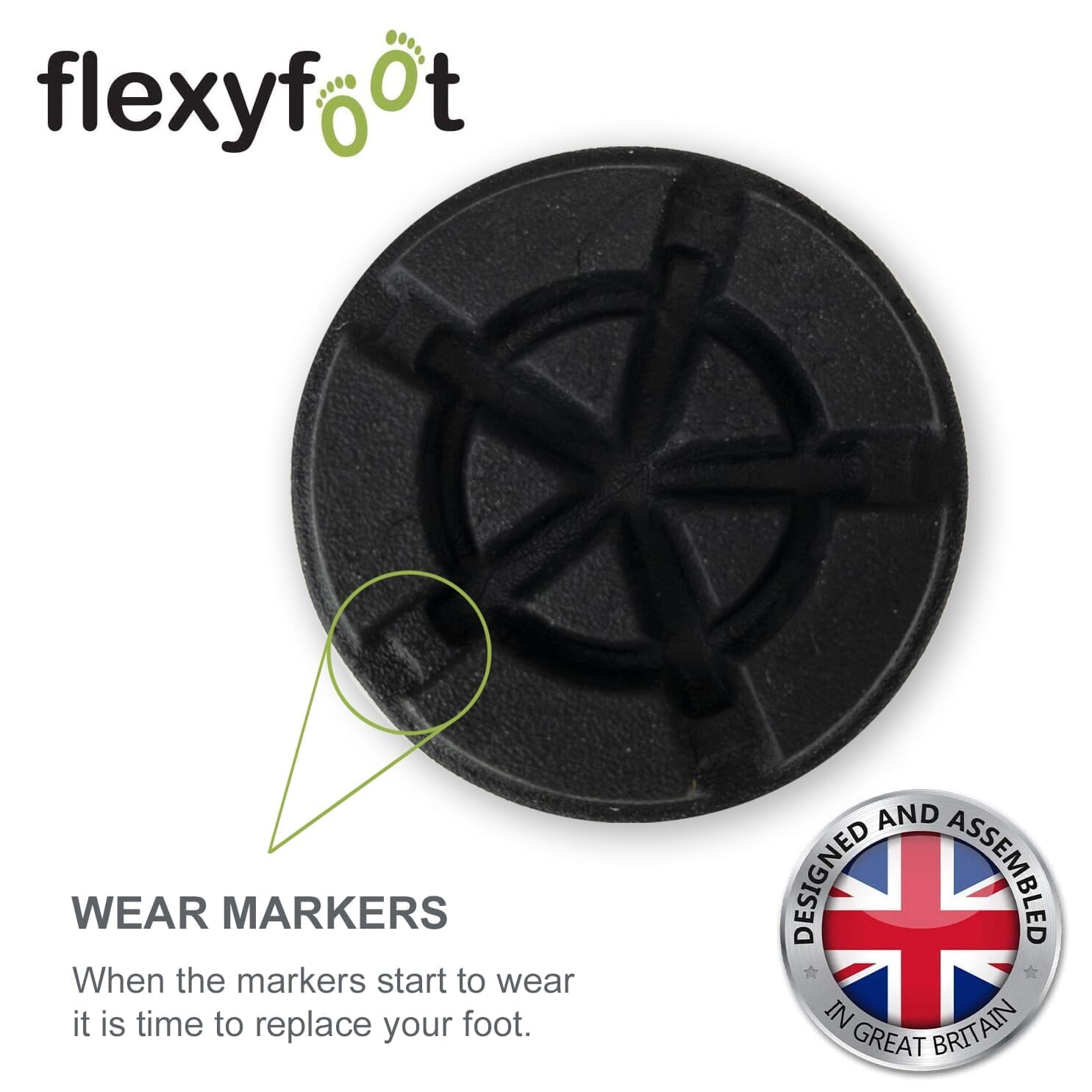 Canne de marche Flexyfoot à poignée ovale