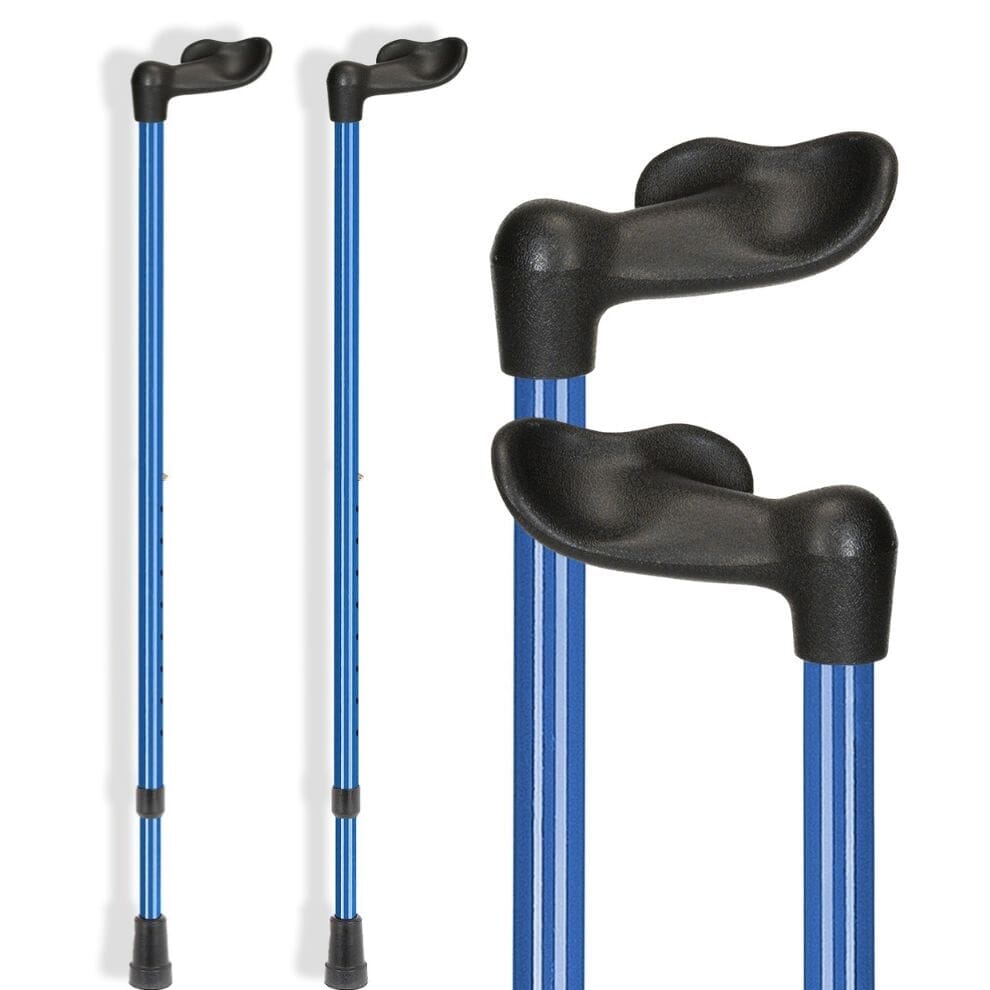 Canne de marche Ossenberg Comfort avec poignée Fischer - Bleu