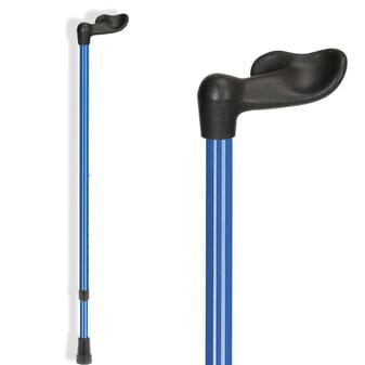 Canne de marche Ossenberg Comfort avec poignée Fischer - Bleu