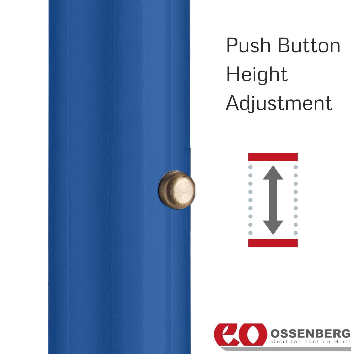 Canne de marche Ossenberg Comfort avec poignée Fischer - Bleu