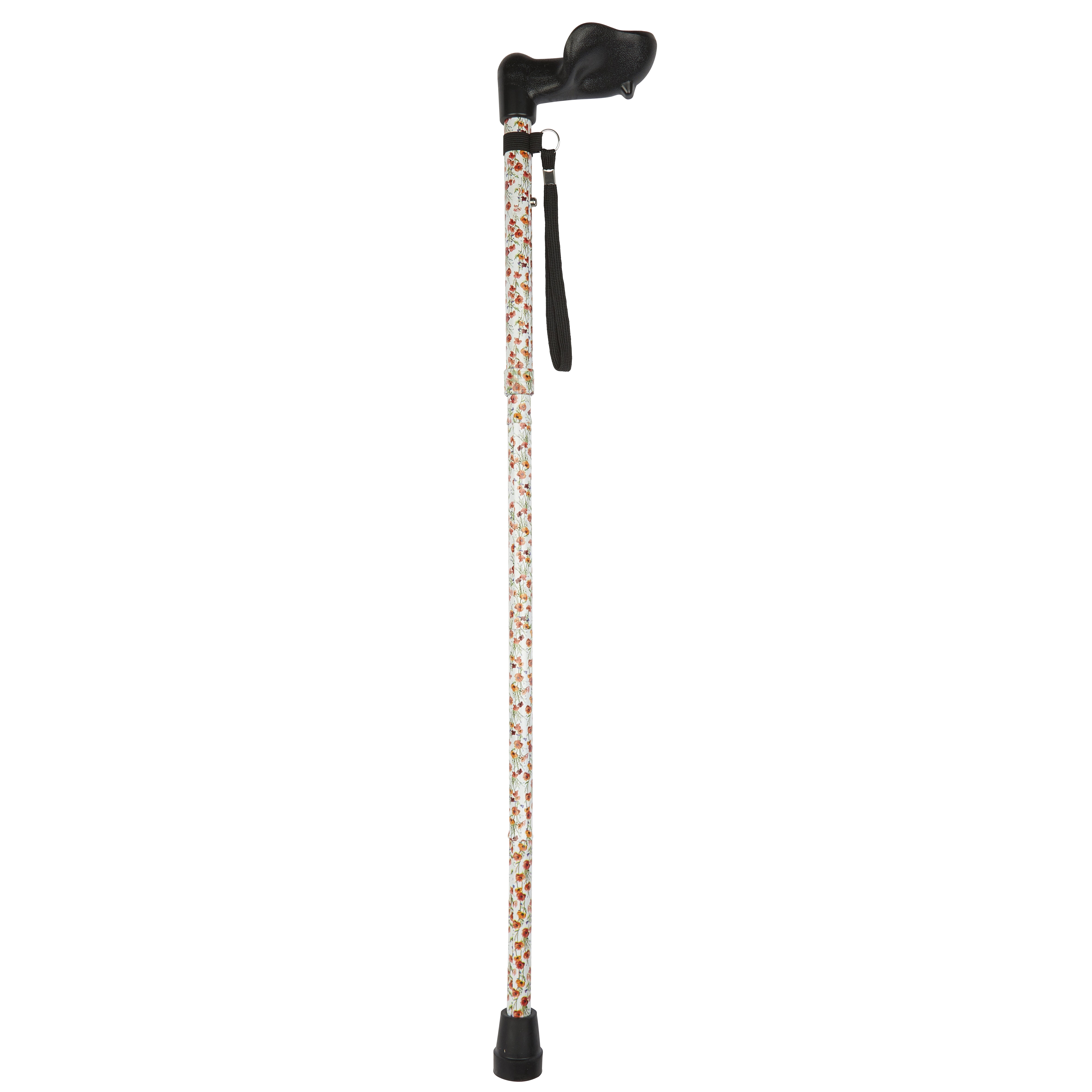 Canne de marche pliable avec poignée anatomique