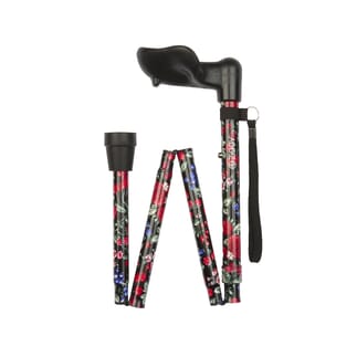 Canne de marche pliable avec poignée anatomique Motif fruit - Main gauche