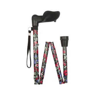 Canne de marche pliable avec poignée anatomique