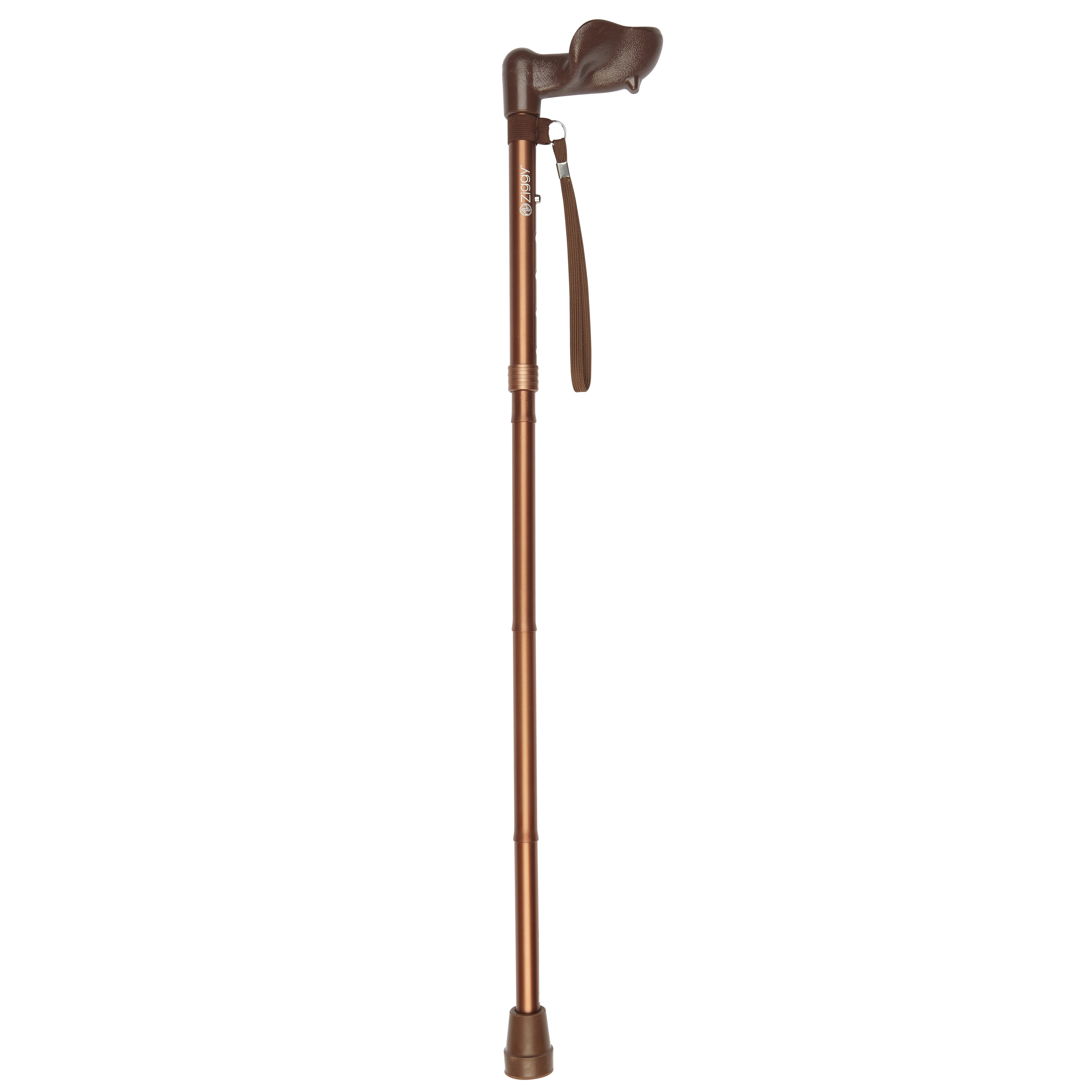 Canne de marche pliable avec poignée anatomique