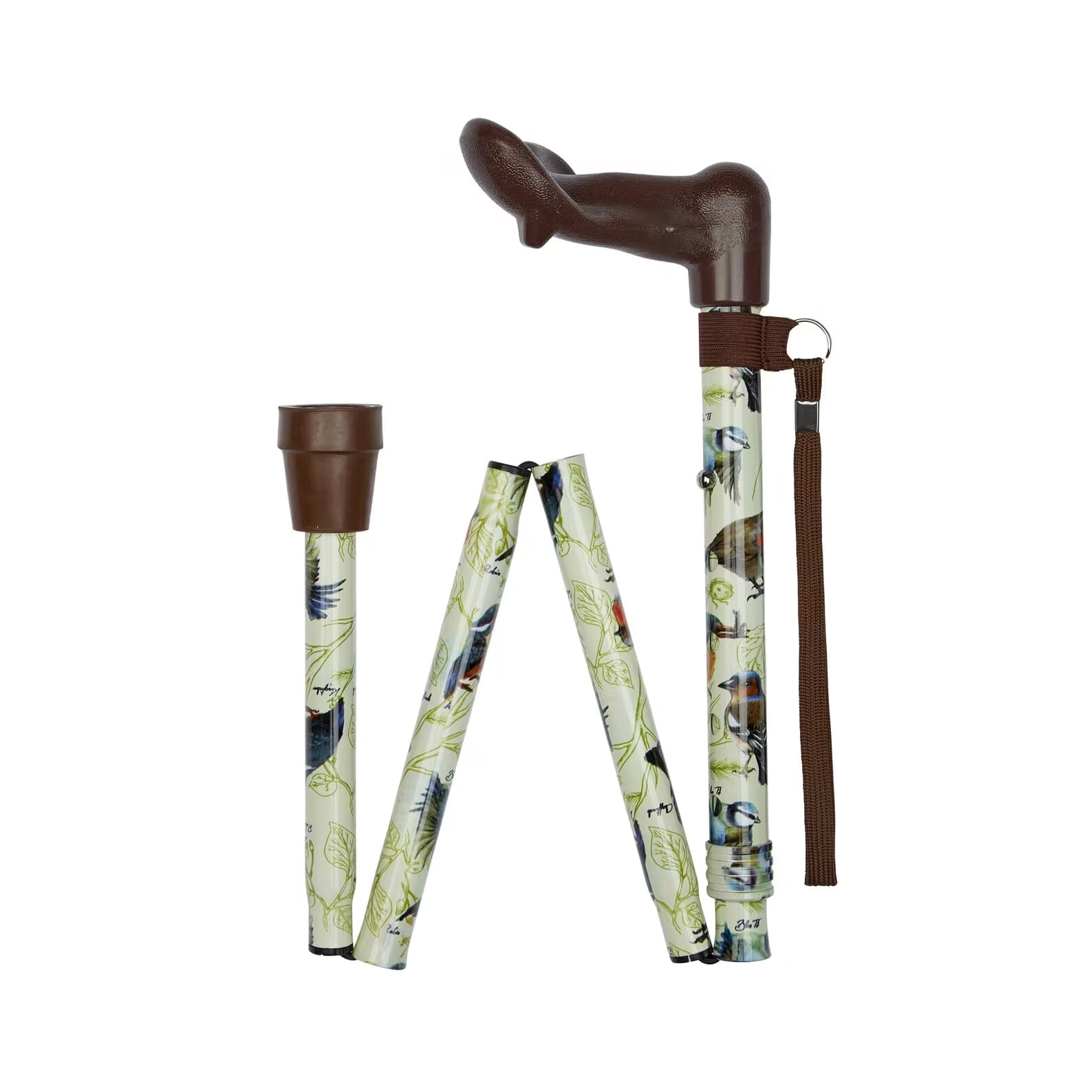 Canne de marche pliable avec poignée anatomique