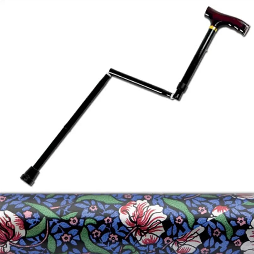 Canne de marche pliable pour femme - rose sauvage