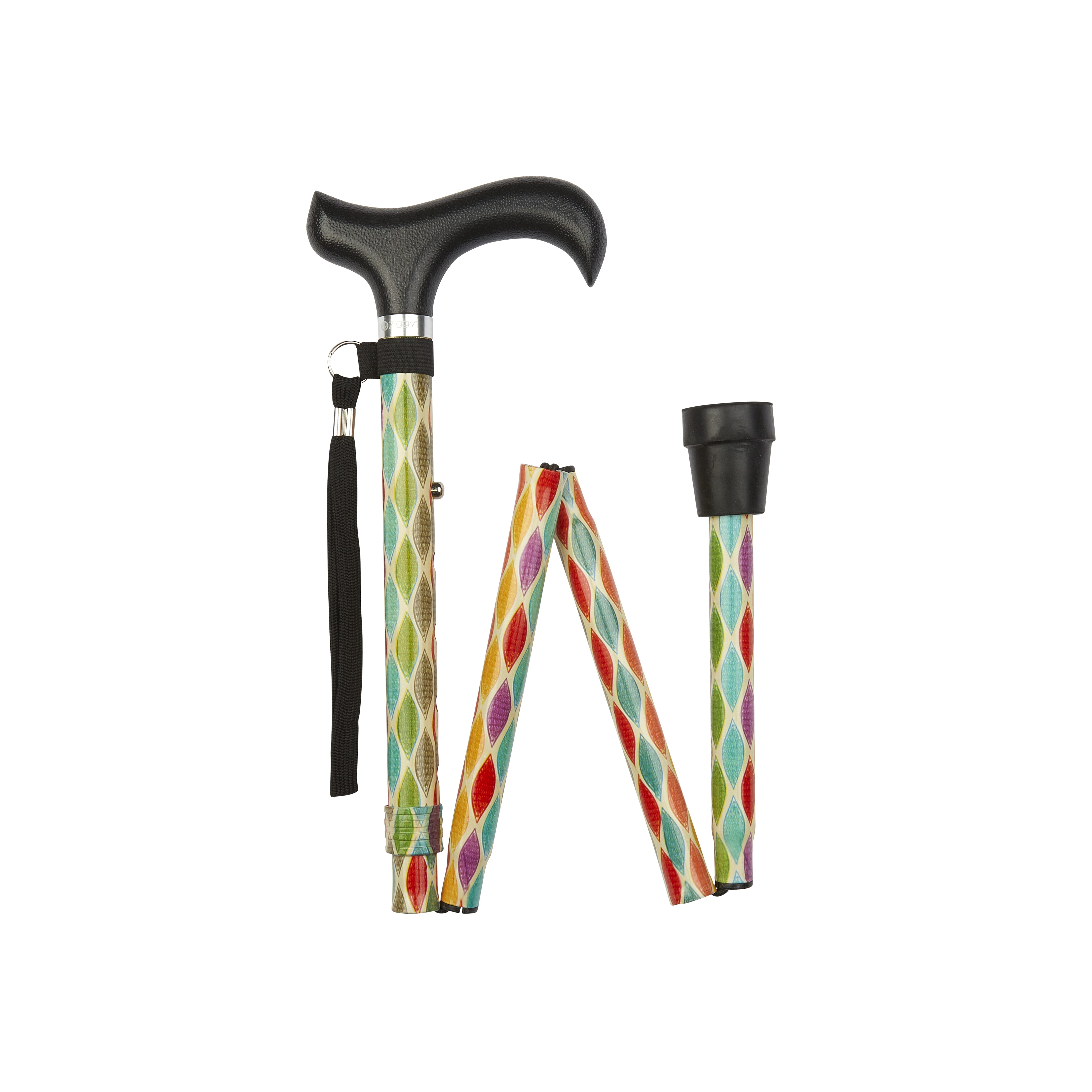 Canne de marche pliante à motif