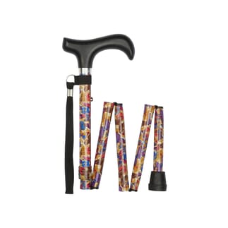 Canne de marche pliante courte Motif papillon
