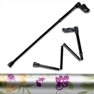 Canne de marche Woodland Flowers pliable Main gauche