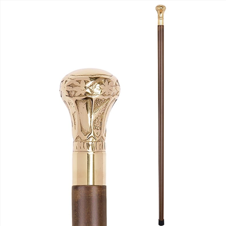 Canne décorative - pommeau couronne en laiton