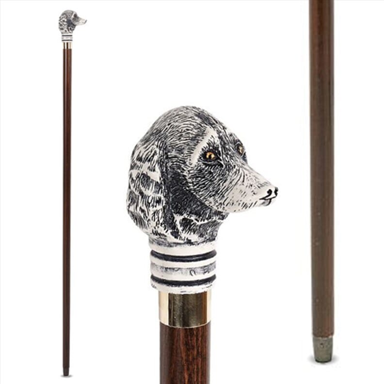 Canne en bois décorative - Cocker