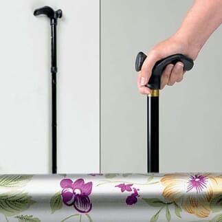 Canne ergonomique motif fleuri Main droite