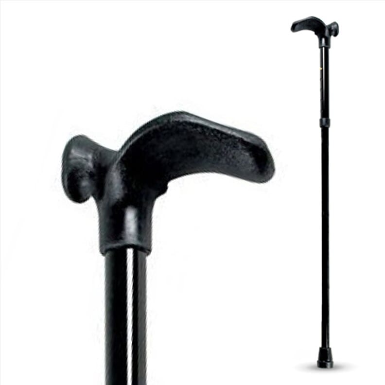 Canne noire avec poignée ergonomique