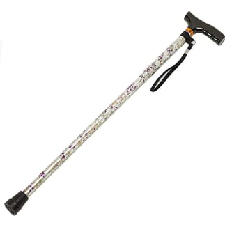 Canne pliante - motif fleur des bois