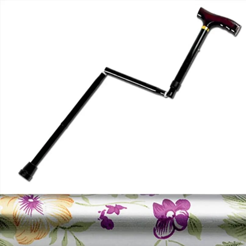 Canne pliante - motif fleur des bois