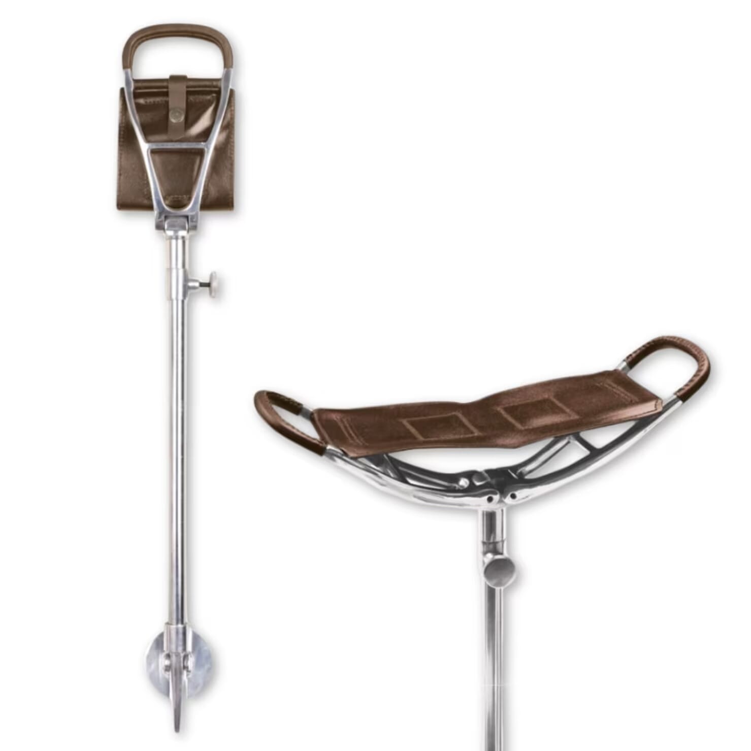 Canne-siège économique - Marron foncé