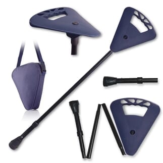 Canne-siège Flipstick pliable et réglable Taille standard - Bleu marine