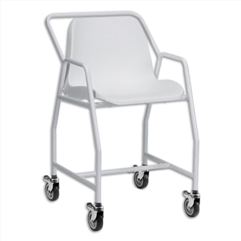 Chaise de douche à cadre renforcé - avec roulettes