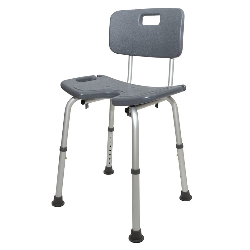 Chaise de douche avec découpe anatomique