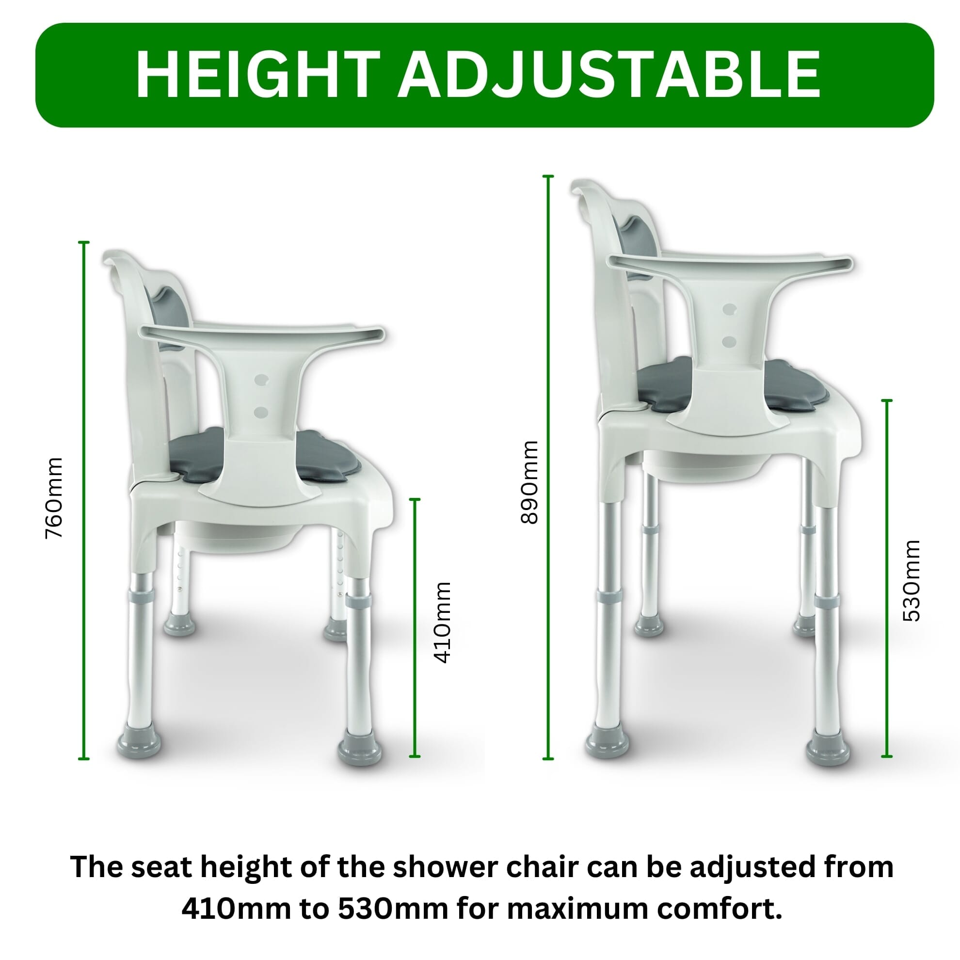 Chaise de douche et de toilette Aquarius