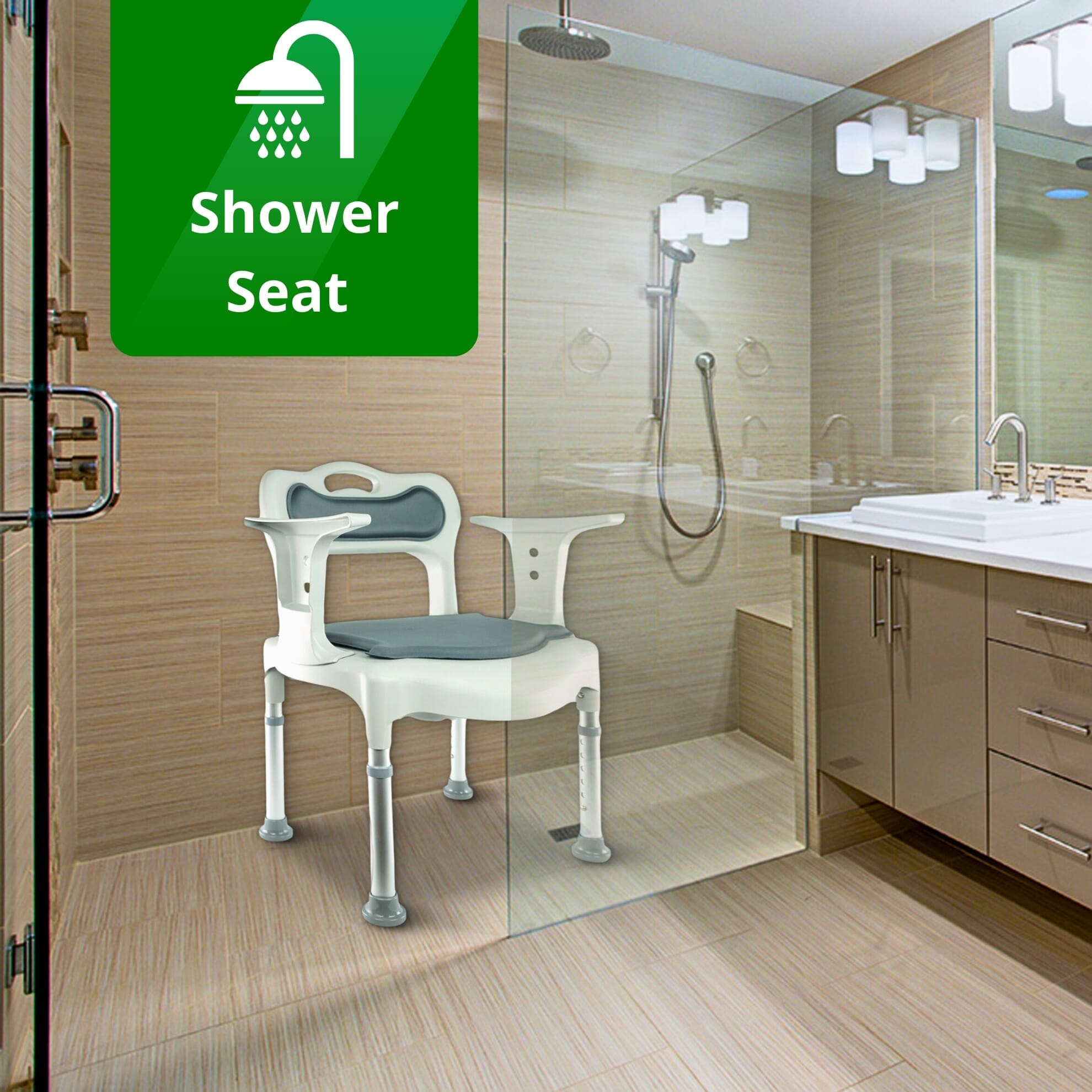 Chaise de douche et de toilette Aquarius