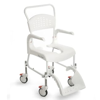 Chaise de douche et de toilettes Etac Clean grise - Hauteur ajustable