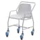 Chaise de douche hauteur ajustable - avec roulettes