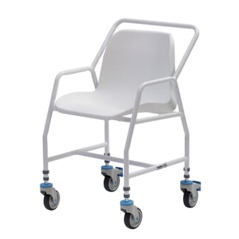 Chaise de douche hauteur ajustable avec roulettes - Tilton