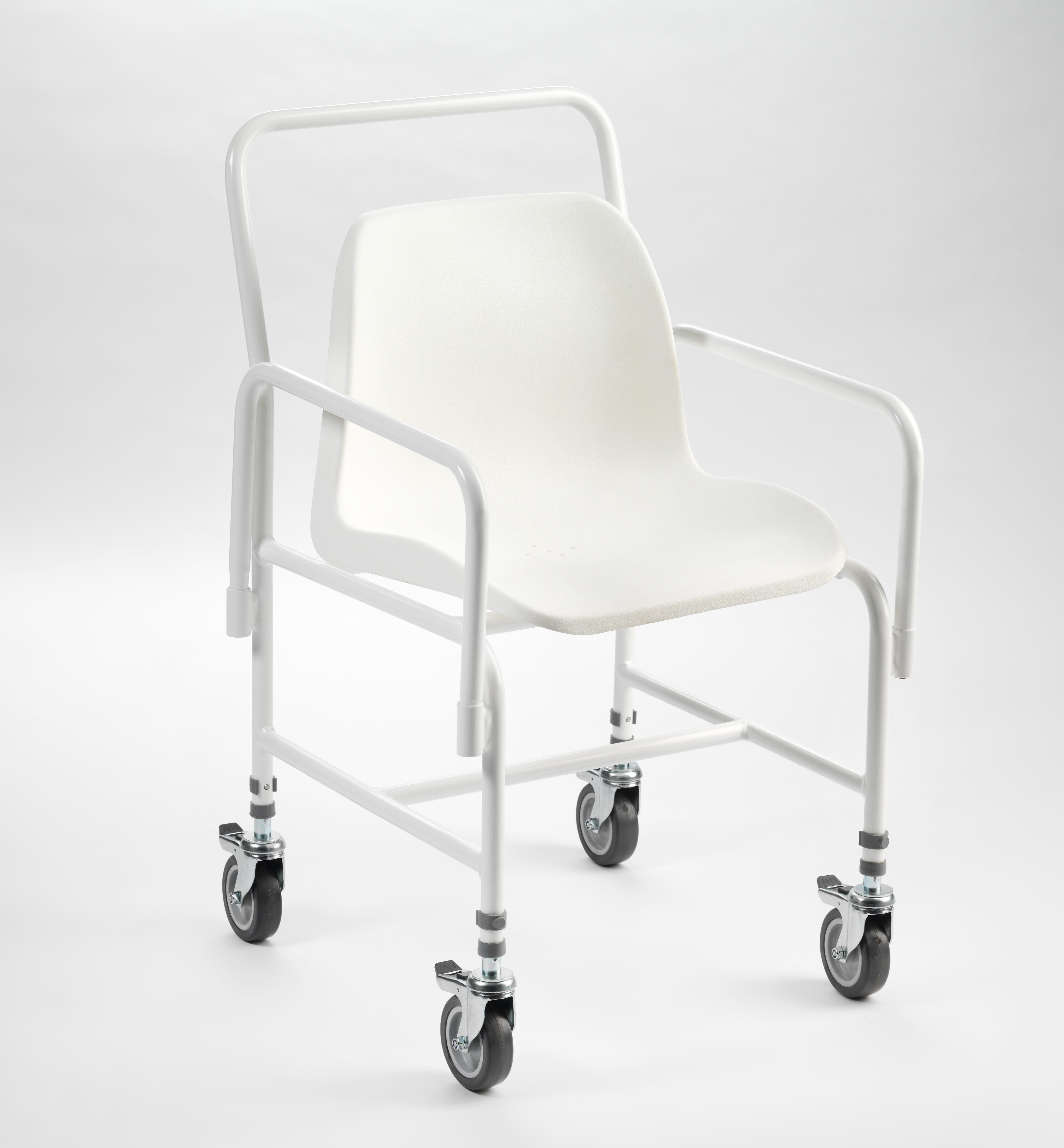Chaise de douche hauteur ajustable avec roulettes - Tilton