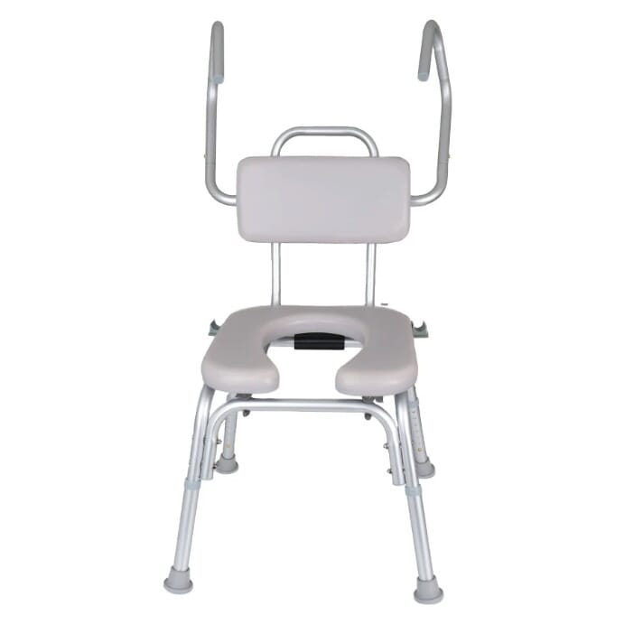 Chaise de douche légère rembourrée avec découpe