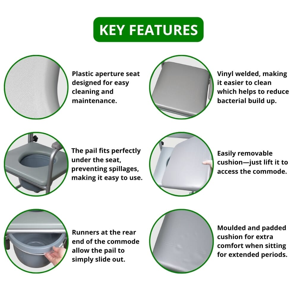 Chaise percée à roulettes économique