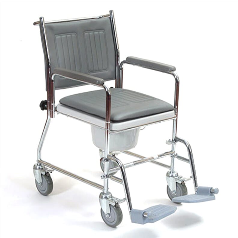 Chaise percée avec accoudoirs amovibles